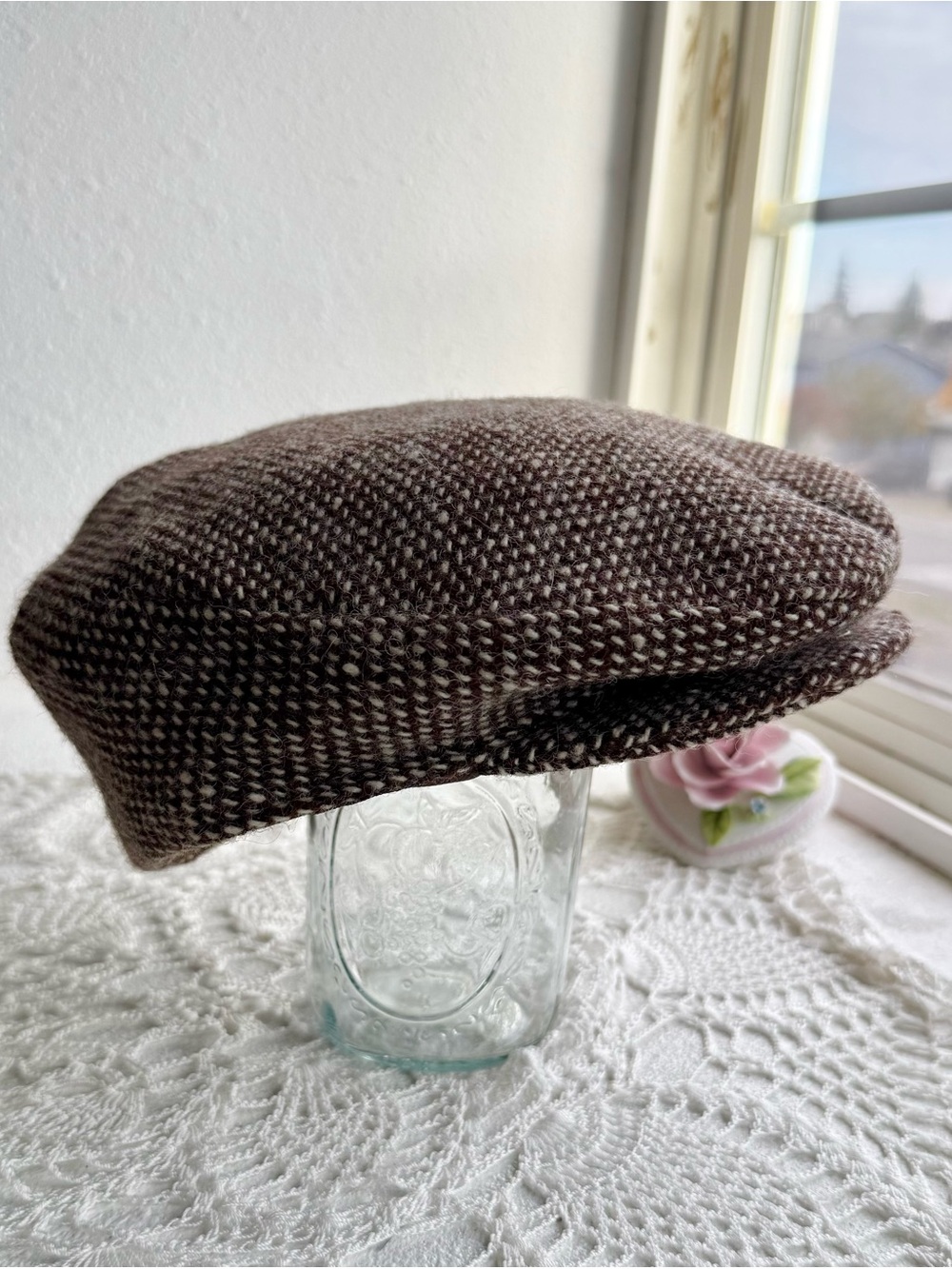 Vintage Irish Wool Tweed Flat Cap Grandpa Core